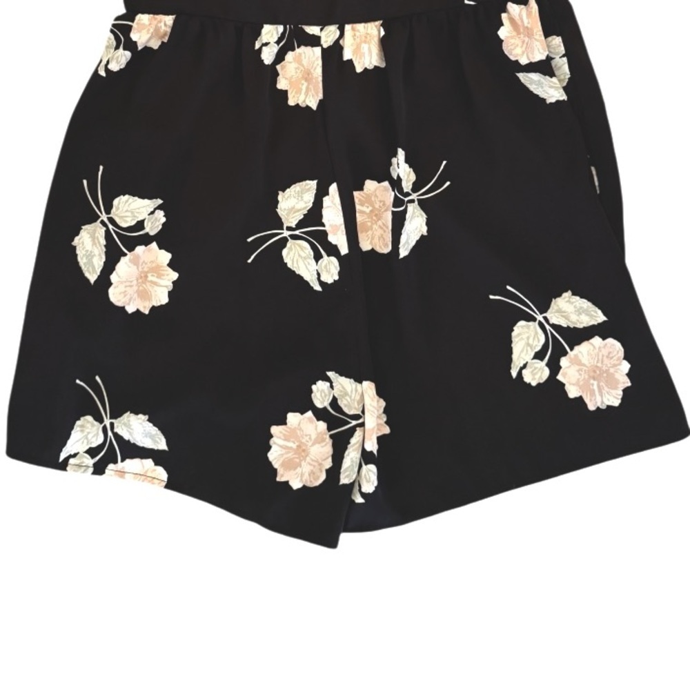 Saltwater Luxe Lightweight Romper Shorts Playsuit, Black/White, Size S - Picture 10 of 13